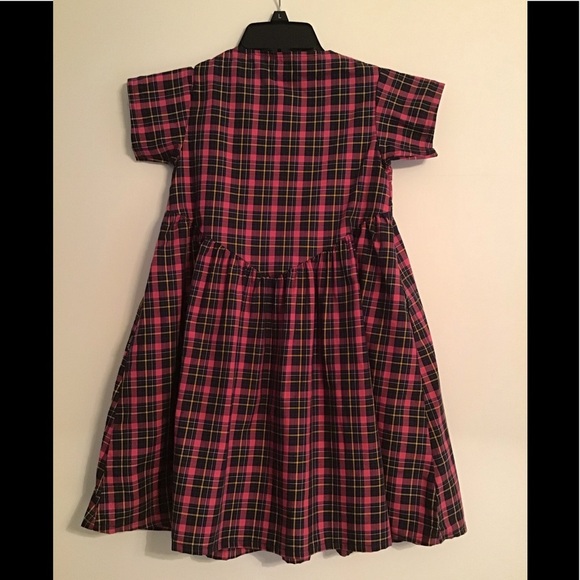 NWOT Designers MoDiDu Pink Plaid Girls Dress - Picture 2 of 8